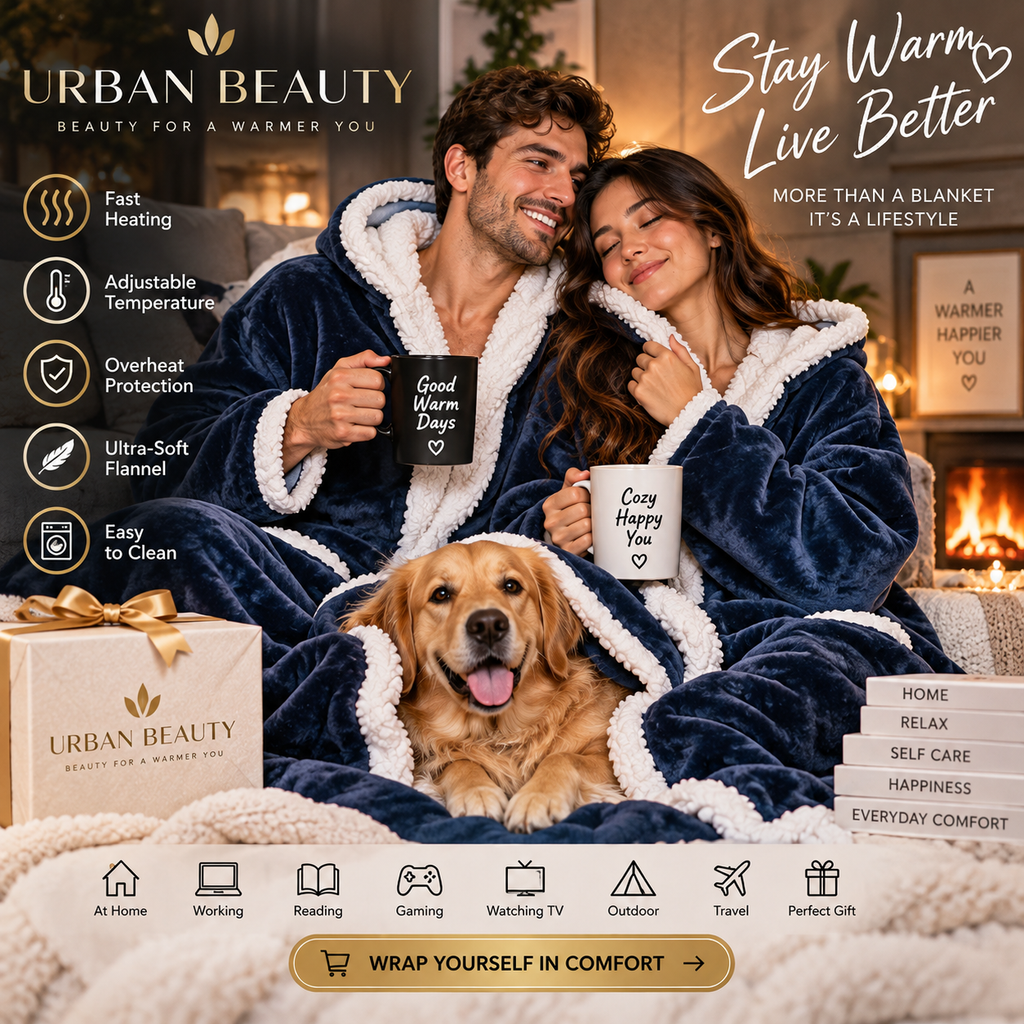 Wearable Thickened Flannel Heated Blanket