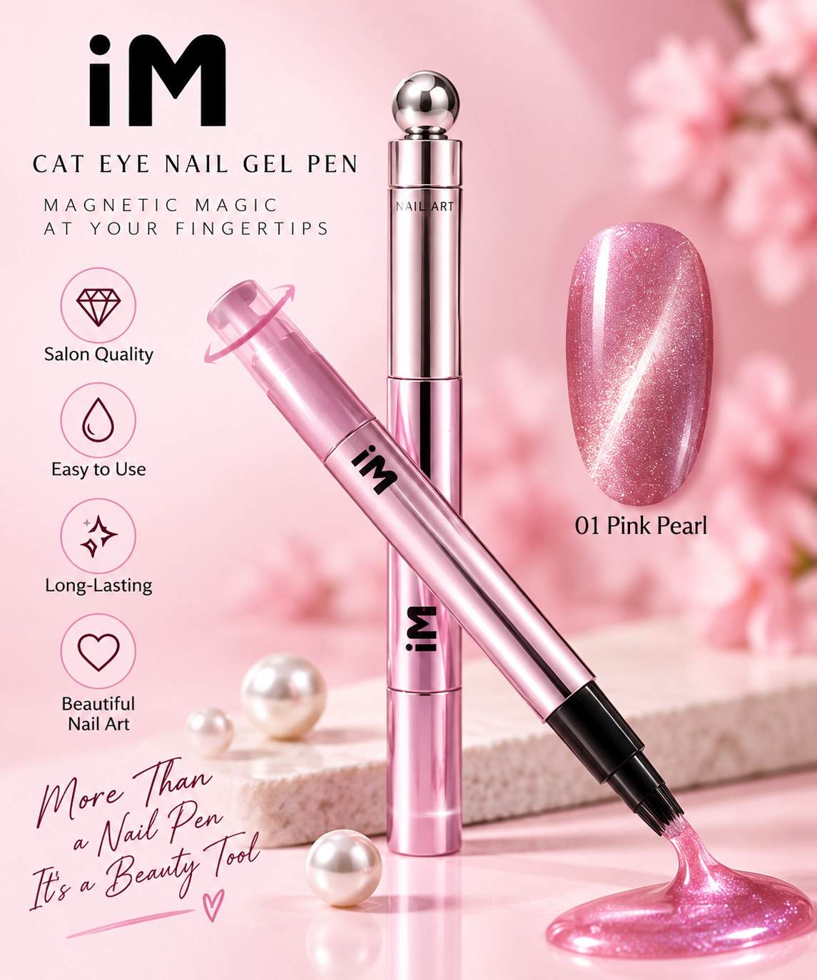 Nail Art Pen With A No-makeup Looklaid-back Cat-eye Gel Pen