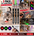 3 Packs 900Mile Laser Pointer Pen Green Blue Red Light Visible Beam