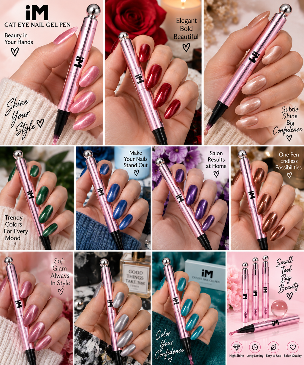 Nail Art Pen With A No-makeup Looklaid-back Cat-eye Gel Pen