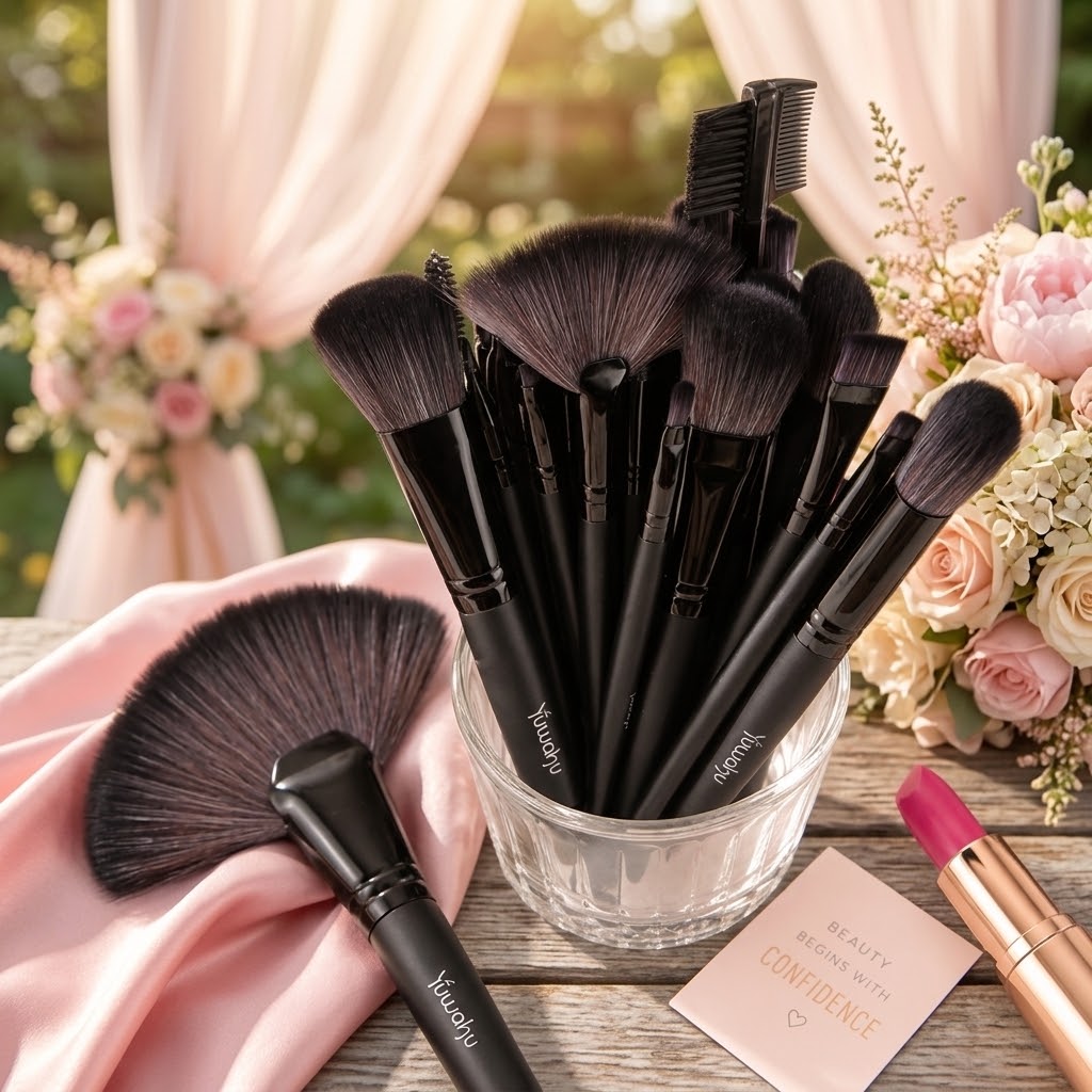 32pcs Facial Eye Shadow Eyeliner Foundation Makeup Brush Set